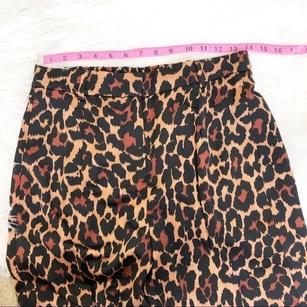 New J. Crew High-rise Wide-leg Trouser in Leopard